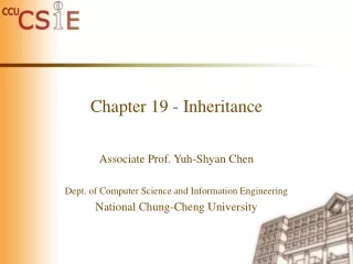 Chapter 19 - Inheritance