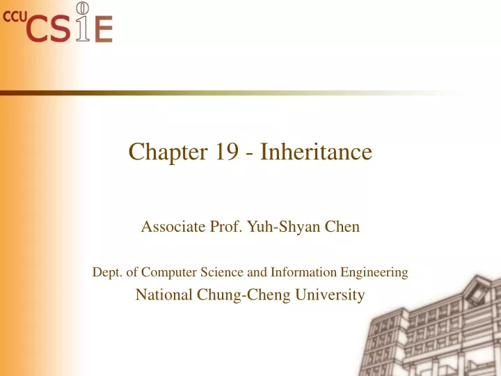 chapter 19 inheritance
