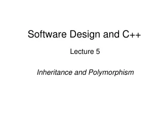 Software Design and C++
