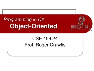 Programming in C# Object-Oriented