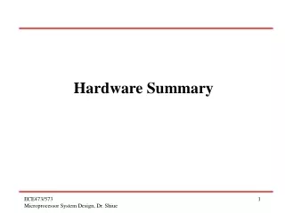 Hardware Summary
