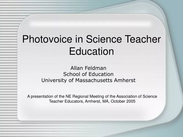 photovoice in science teacher education
