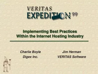 Implementing Best Practices Within the Internet Hosting Industry