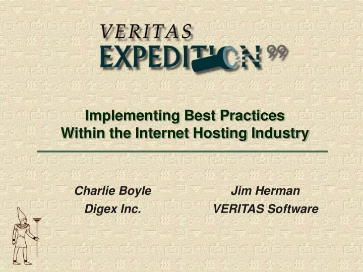 implementing best practices within the internet hosting industry