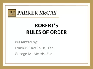 ROBERT’S  RULES OF ORDER