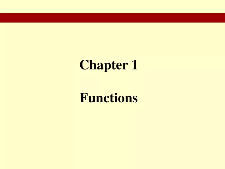 chapter 1 functions