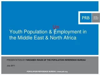 Youth Population &amp; Employment in the Middle East &amp; North Africa