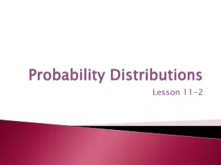 Probability Distributions