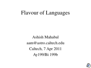 Flavour of Languages