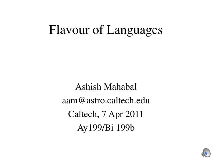 flavour of languages