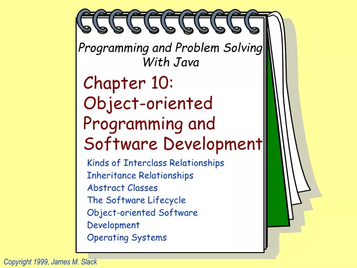 chapter 10 object oriented programming and software development