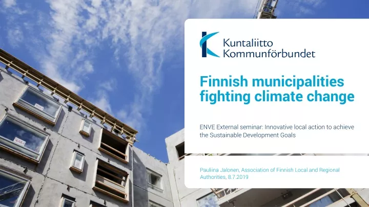 finnish municipalities fighting climate change