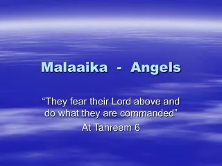 Malaaika  -  Angels