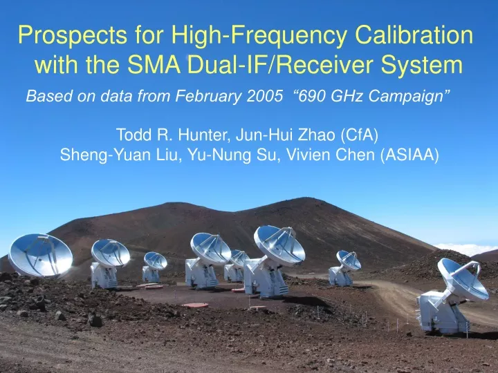prospects for high frequency calibration with
