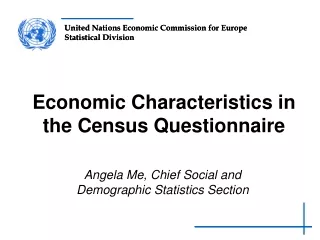 Economic Characteristics in the Census Questionnaire