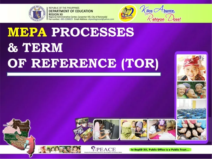 mepa processes term of reference tor
