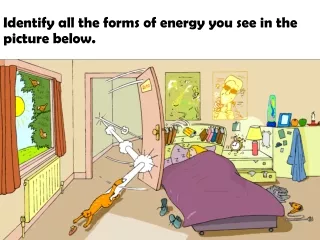 Identify all the forms of energy you see in the picture below.