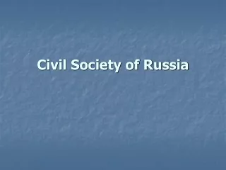 Civil Society of Russia