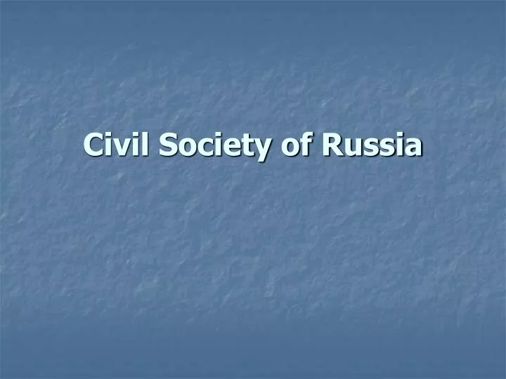 civil society of russia