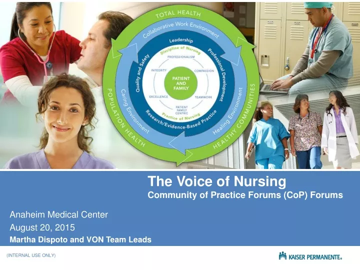 the voice of nursing community of practice forums cop forums