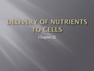 Delivery of nutrients to cells