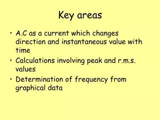 Key areas