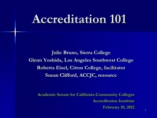 Accreditation 101