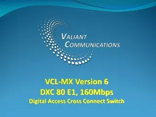 VCL-MX Version 6 DXC 80 E1, 160Mbps Digital Access Cross Connect Switch
