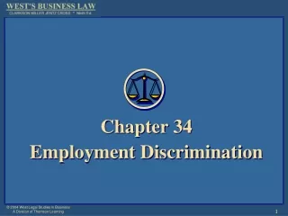 Chapter 34 Employment Discrimination