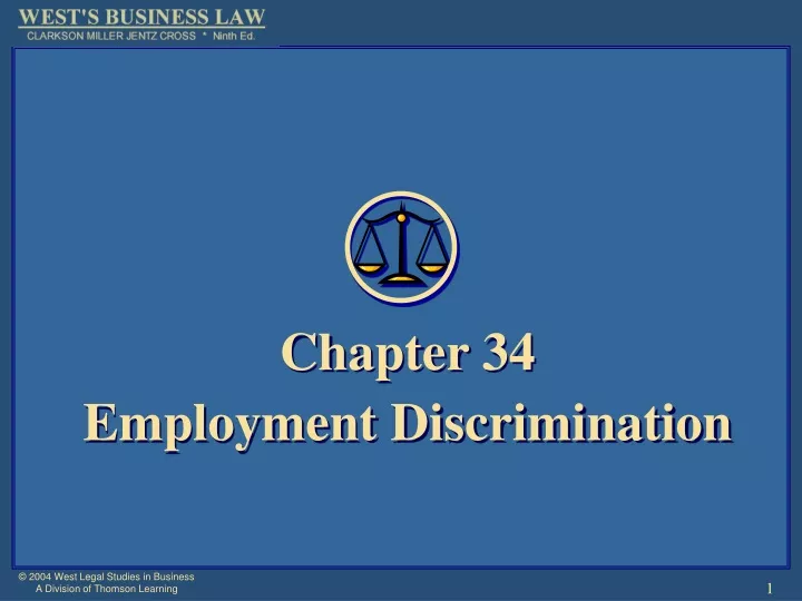 chapter 34 employment discrimination