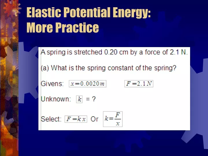 elastic potential energy more practice