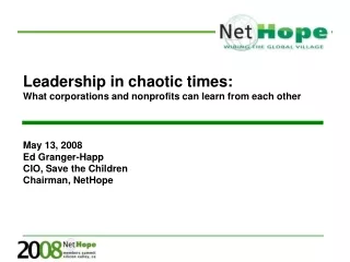 Leadership in chaotic times:  What corporations and nonprofits can learn from each other