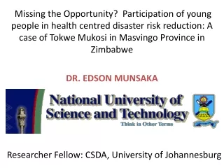 Researcher Fellow: CSDA, University of Johannesburg