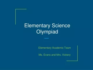 Elementary Science Olympiad