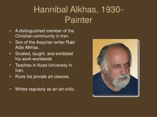 Hannibal Alkhas, 1930- Painter