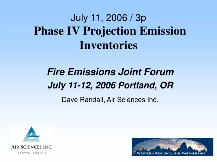 july 11 2006 3p phase iv projection emission inventories