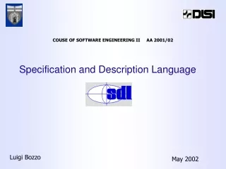 Specification and Description Language