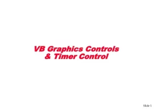 VB Graphics Controls &amp; Timer Control