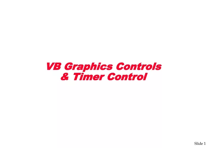 vb graphics controls timer control