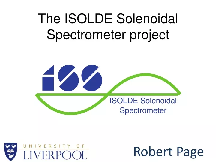 the isolde solenoidal spectrometer project