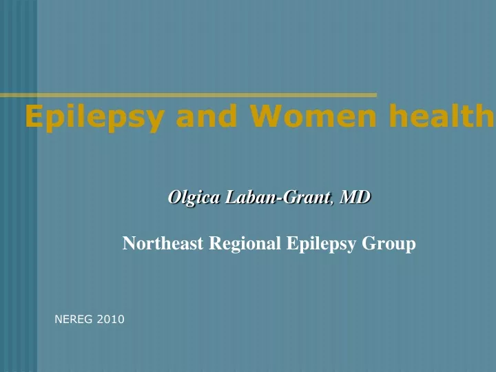 epilepsy and women health