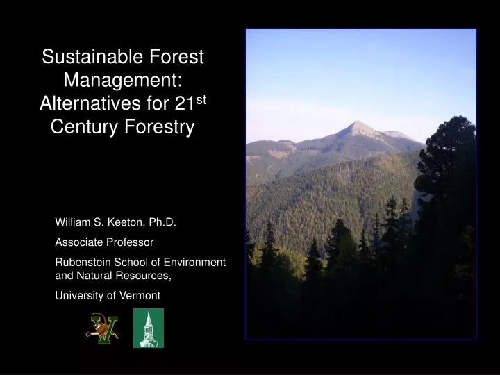 sustainable forest management alternatives