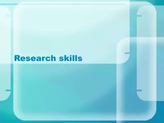 Research skills