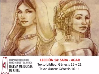 LECCIÓN 14: SARA - AGAR Texto bíblico: Génesis 16 y 21. Texto áureo: Génesis 16.11.
