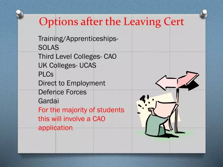 options after the leaving cert