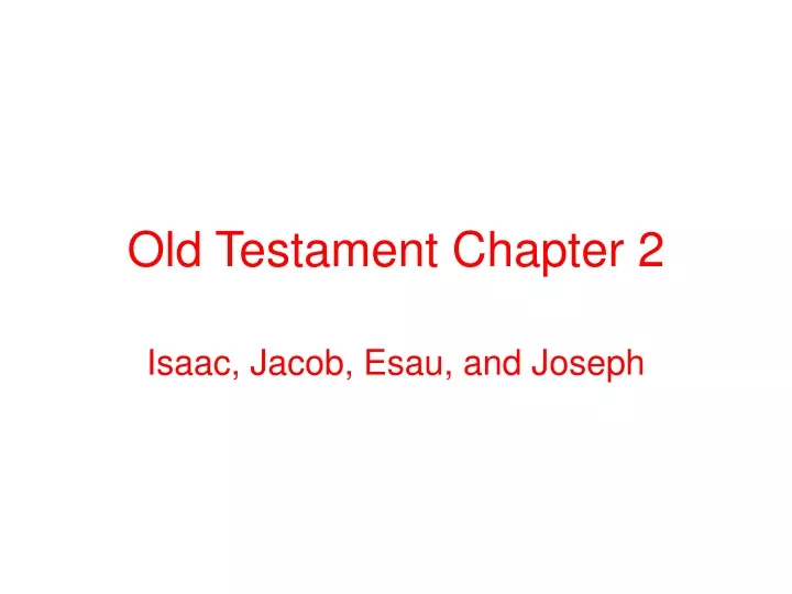old testament chapter 2