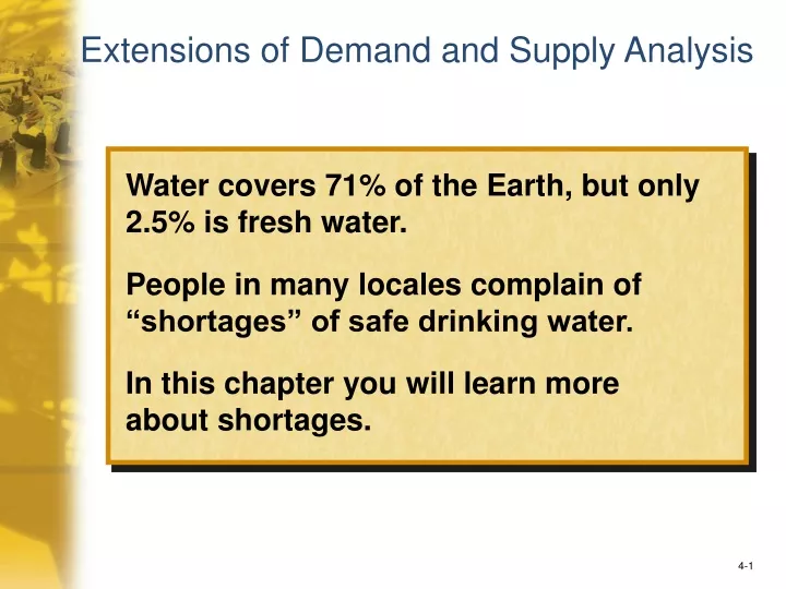 extensions of demand and supply analysis
