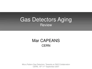 Gas Detectors Aging Review