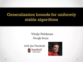 Generalization bounds for uniformly stable algorithms