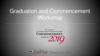 Graduation and Commencement Workshop